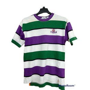 Vtg‎ 90s Levis Dockers Shirt Youth Med Stripes Ringer Crewneck Embroidered Logo